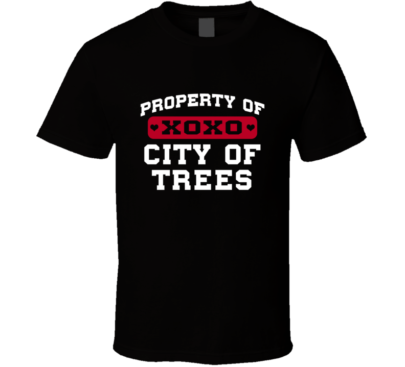 Property Of City Of Trees Boise XOXO USA T Shirt