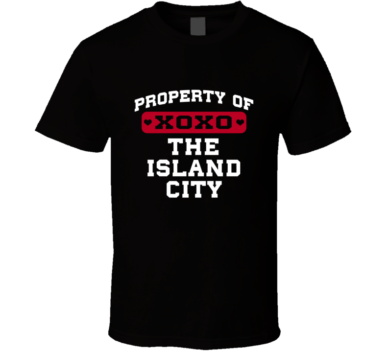 Property Of The Island City Alameda XOXO USA T Shirt