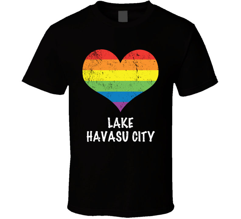 I Love Lake Havasu City Pride Heart Gay Lesbian LGBTQ T Shirt