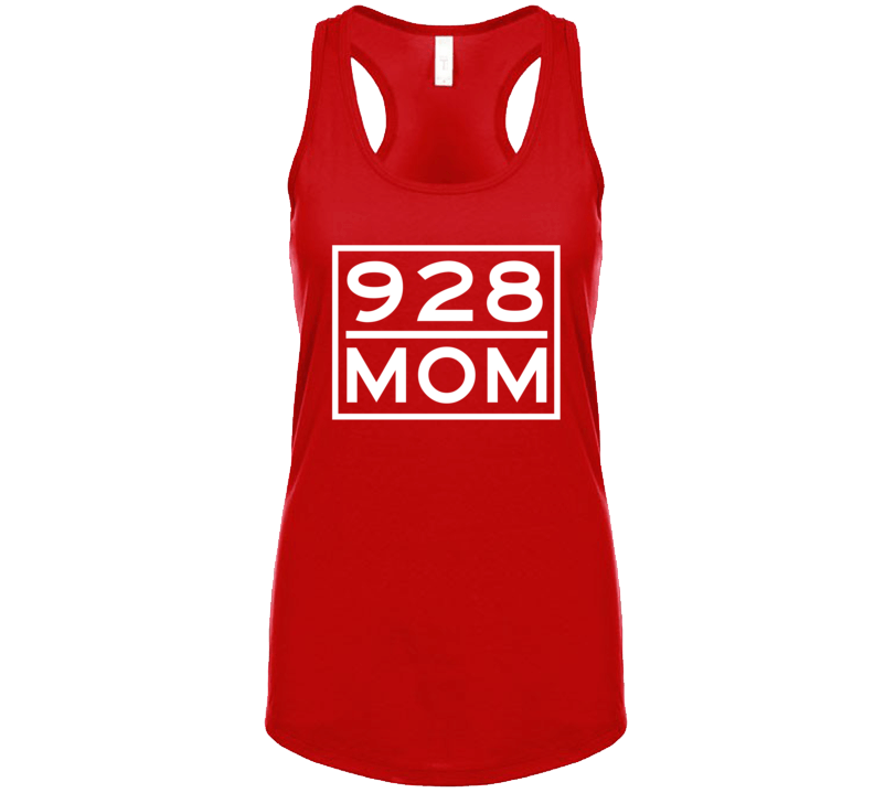 928 Mom Yuma Az Area Code Represent Hometown Ladies Racerback Tanktop