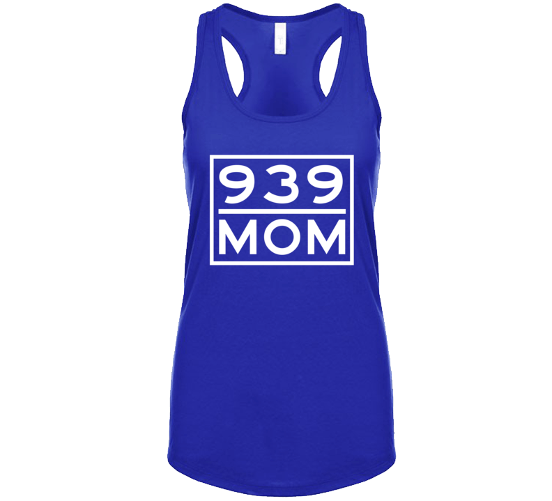 939 Mom Puerto Rico Area Code Represent Hometown Ladies Racerback Tanktop