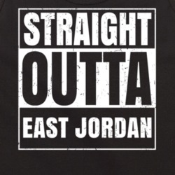 Straight Outta East Jordan Michigan Parody Grunge City Tanktop 20828434
