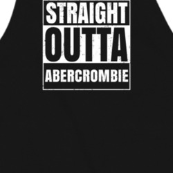 Straight Outta Abercrombie North Dakota Parody Grunge City Father's Day Apron 21586580