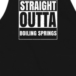 Straight Outta Boiling Springs Pennsylvania Parody Grunge City Father's Day Apron 21589928