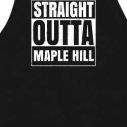 Straight Outta Maple Hill Kansas Parody Grunge City Father's Day Apron 21594541
