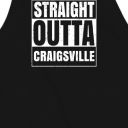 Straight Outta Craigsville West Virginia Parody Grunge City Father's Day Apron 21597151
