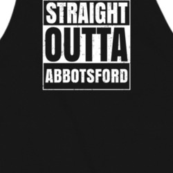 Straight Outta Abbotsford Wisconsin Parody Grunge City Father's Day Apron 21598507