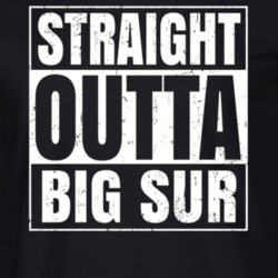 Straight Outta Big Sur California Parody Grunge City Father's Day Vneck T Shirt 21640674