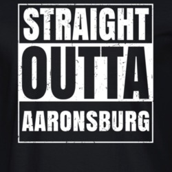 Straight Outta Aaronsburg Pennsylvania Parody Grunge City Father's Day Vneck T Shirt 21646286