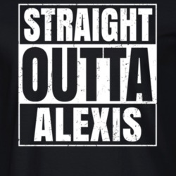 Straight Outta Alexis Illinois Parody Grunge City Father's Day Vneck T Shirt 21647369