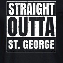 Straight Outta St. George South Carolina Parody Grunge City Father's Day Vneck T Shirt 21648595
