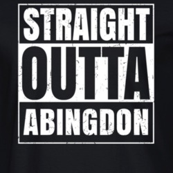 Straight Outta Abingdon Illinois Parody Grunge City Father's Day Vneck T Shirt 21648843