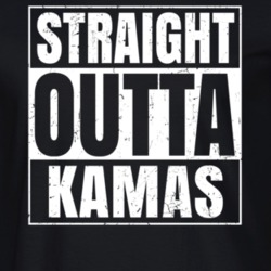 Straight Outta Kamas Utah Parody Grunge City Father's Day Vneck T Shirt 21651303