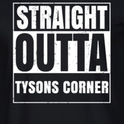 Straight Outta Tysons Corner Virginia Parody Grunge City Father's Day Vneck T Shirt 21652560