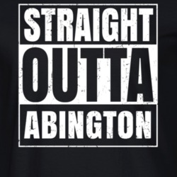 Straight Outta Abington Massachusetts Parody Grunge City Father's Day Vneck T Shirt 21654513