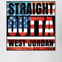 Straight Outta West Jordan Utah USA American City Patriotic Flag T Shirt 24169557