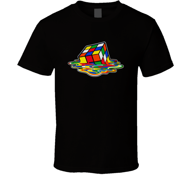 New Melting Rubik's Cube Shirt Melted Rubic's Cube Big Bang Theory T-shirt