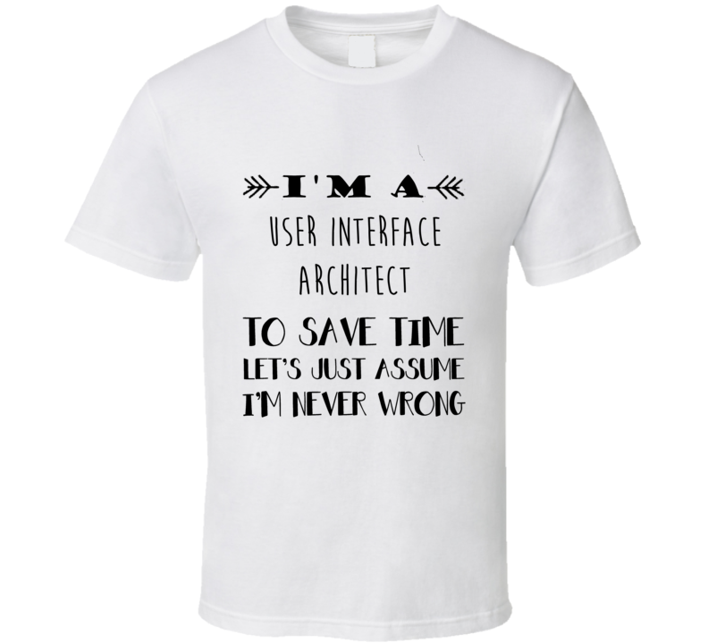 Im A User Interface Architect To Save Time Job T Shirt Im A User Interface Architect To Save Time Job T Shirt