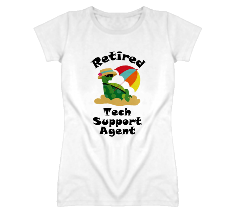Retired Tech Support Agent Funny Job T Shirt