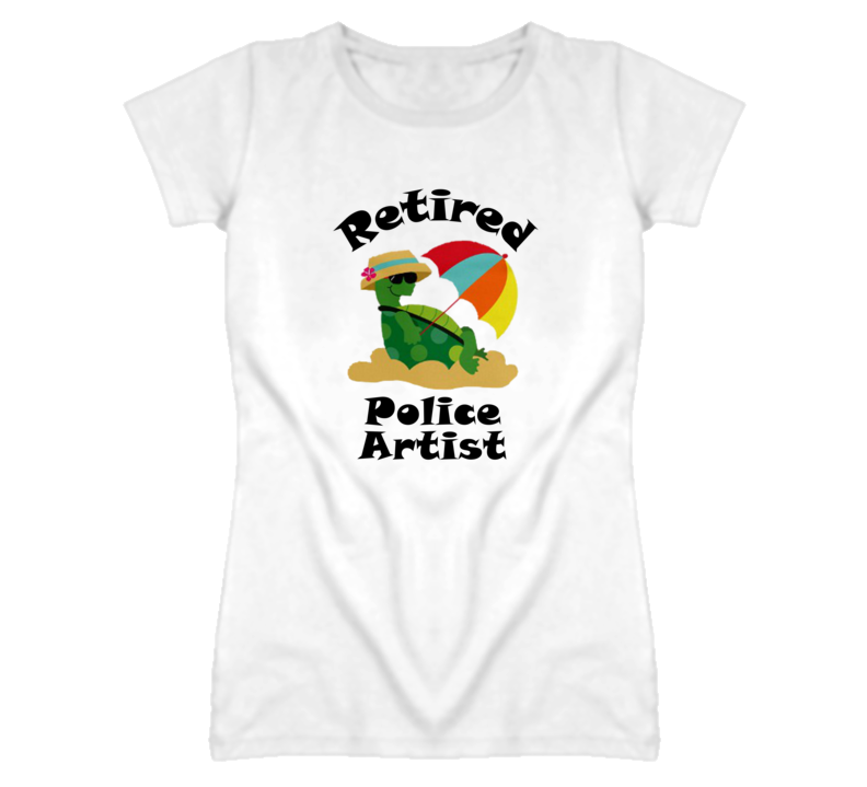 Retired Police Artist Funny Job T Shirt
