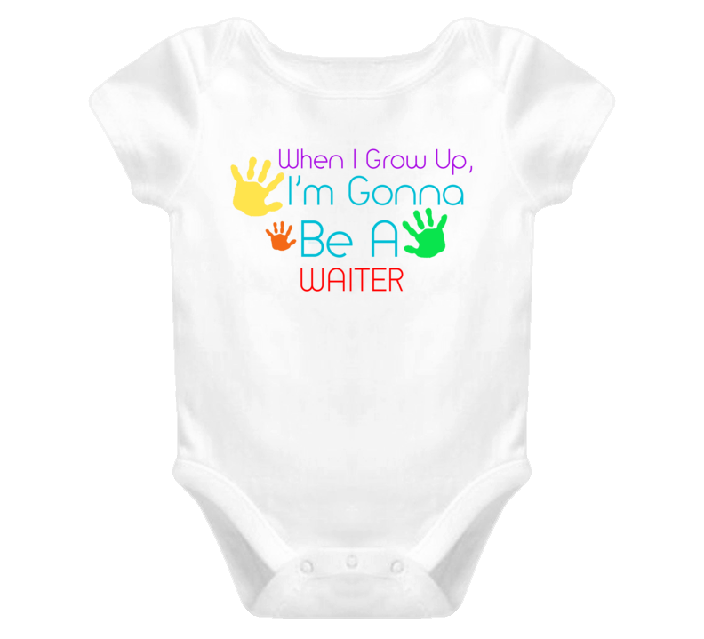 I Am Gonna Be A Waiter  Cute Baby One Piece