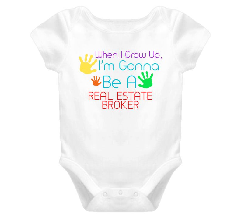 I Am Gonna Be A Real Estate Broker Cute Baby One Piece