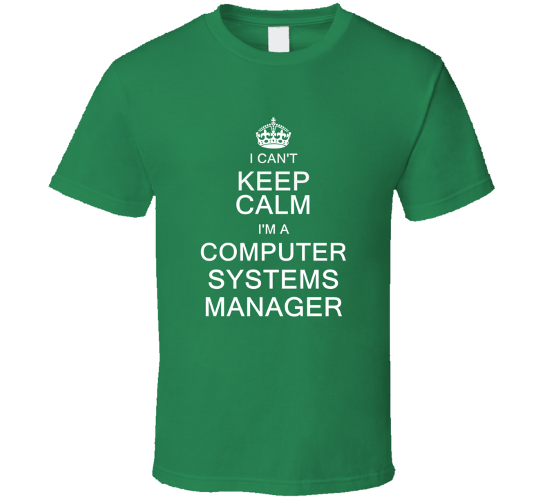 I Can't Keep Calm I'm a Computer Systems Manager  T Shirt