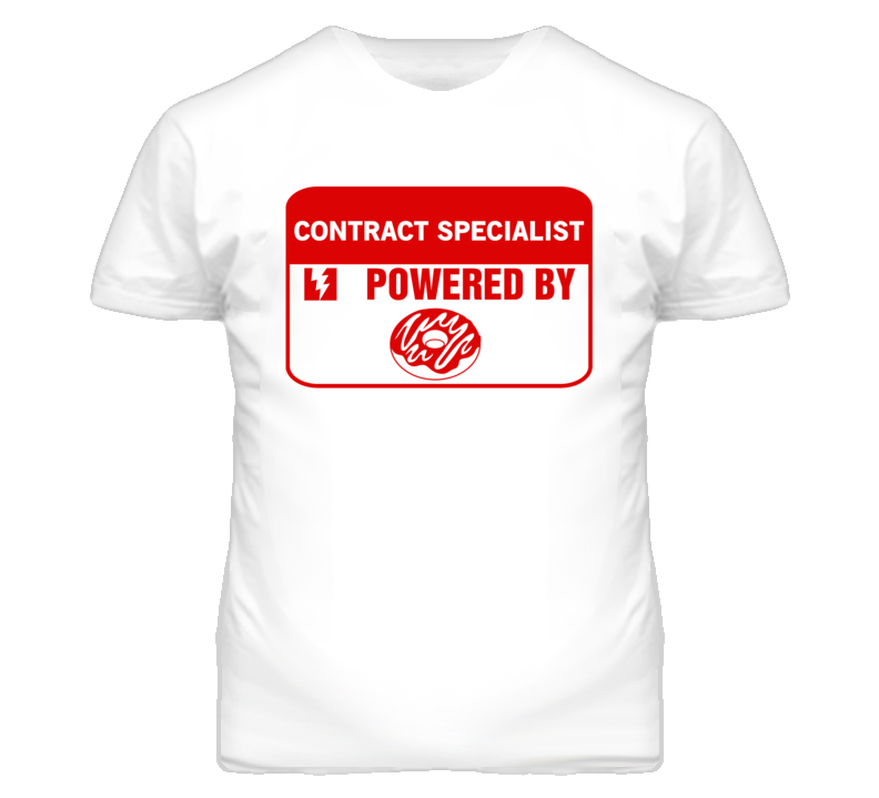 Contract Specialists Fueled by Donuts Occupations T Shirt