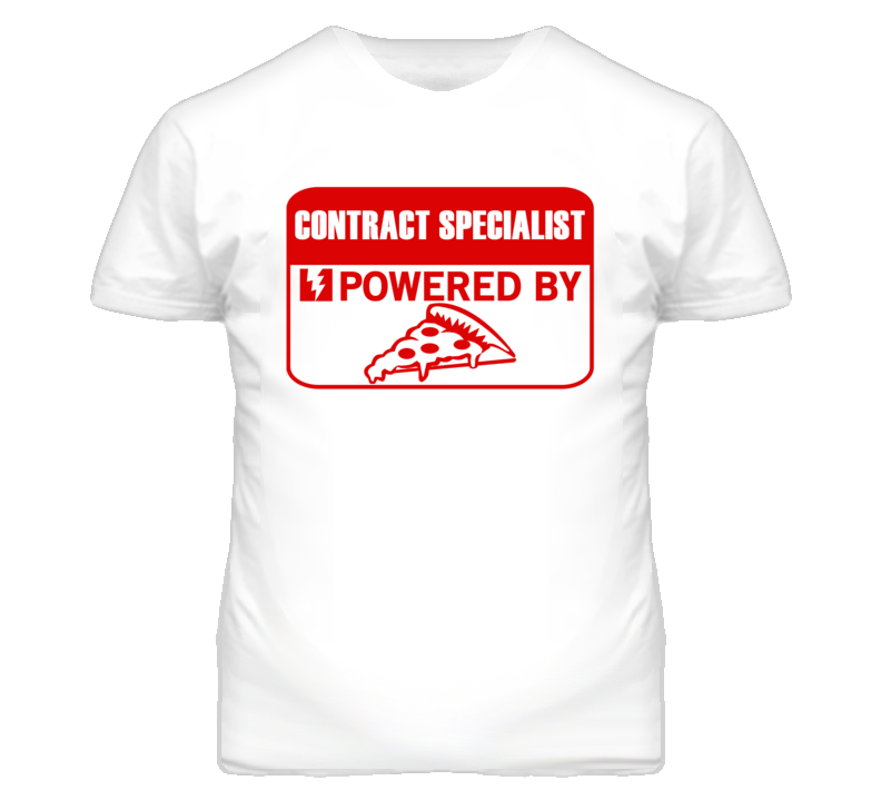 Contract Specialists Powered by Pizza Occupations T Shirt