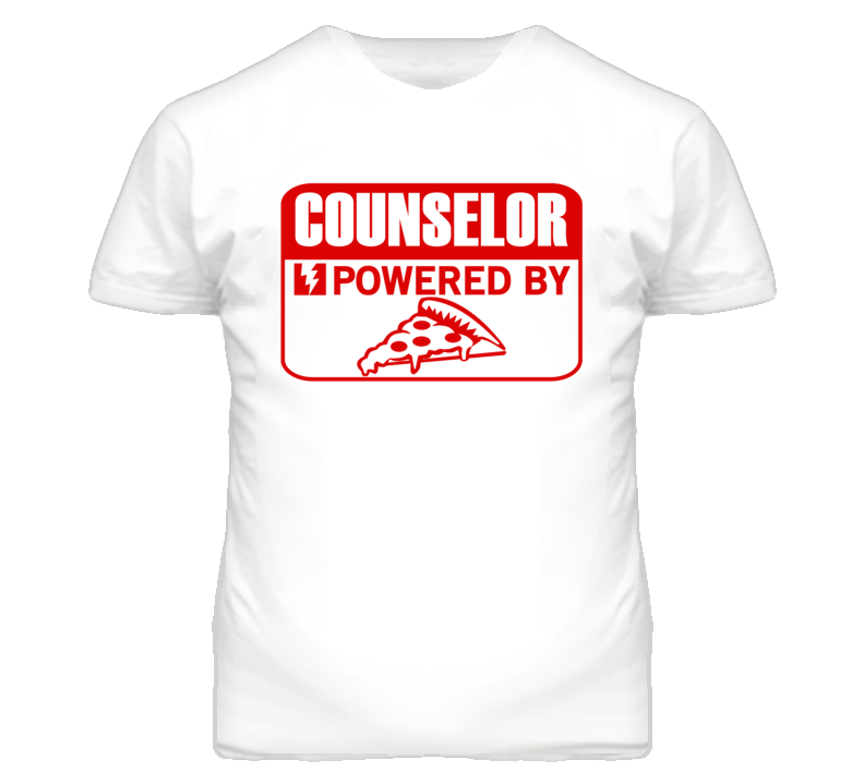 Counselor Powered By Pizza Occupation T Shirt