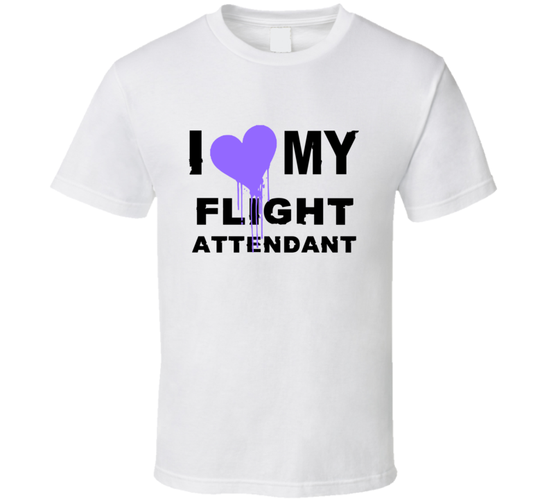 Flight Attendant I Heart My Occupation T Shirts