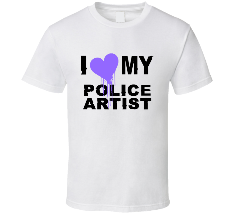 Police Artist I Heart My Occupation T Shirts