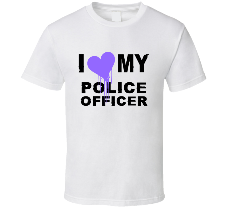 Police Officer I Heart My Occupation T Shirts
