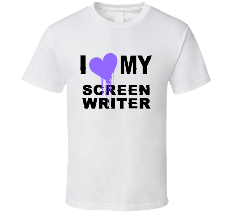 Screen Writer I Heart My Occupation T Shirts