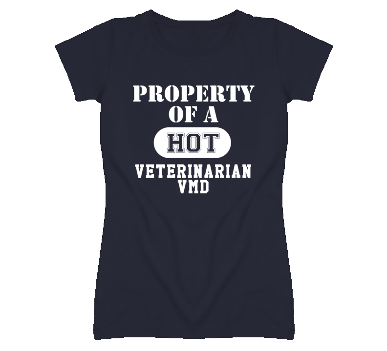 Property Of A Hot Veterinarian VMD Funny Job T Shirt Property Of A Hot Veterinarian VMD Funny Job T Shirt