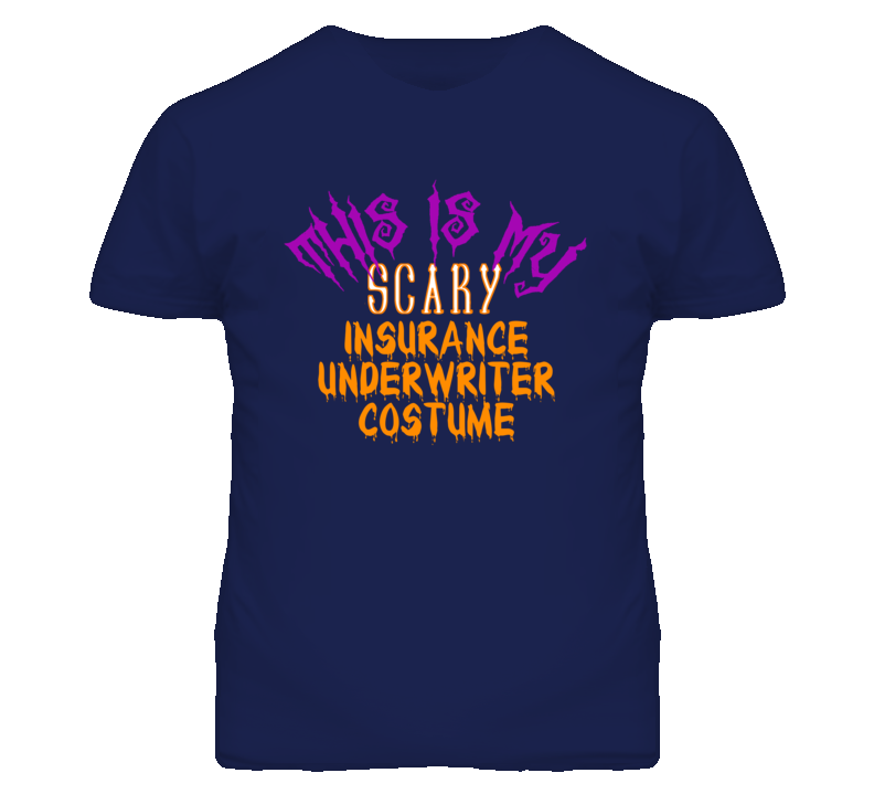 This Is My Scary Insurance Underwriter Costume Funny Halloween T Shirt