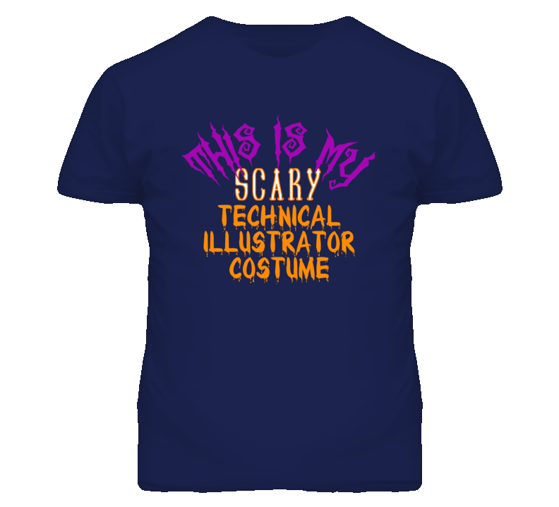 This Is My Scary Technical Illustrator Costume Funny Halloween T Shirt