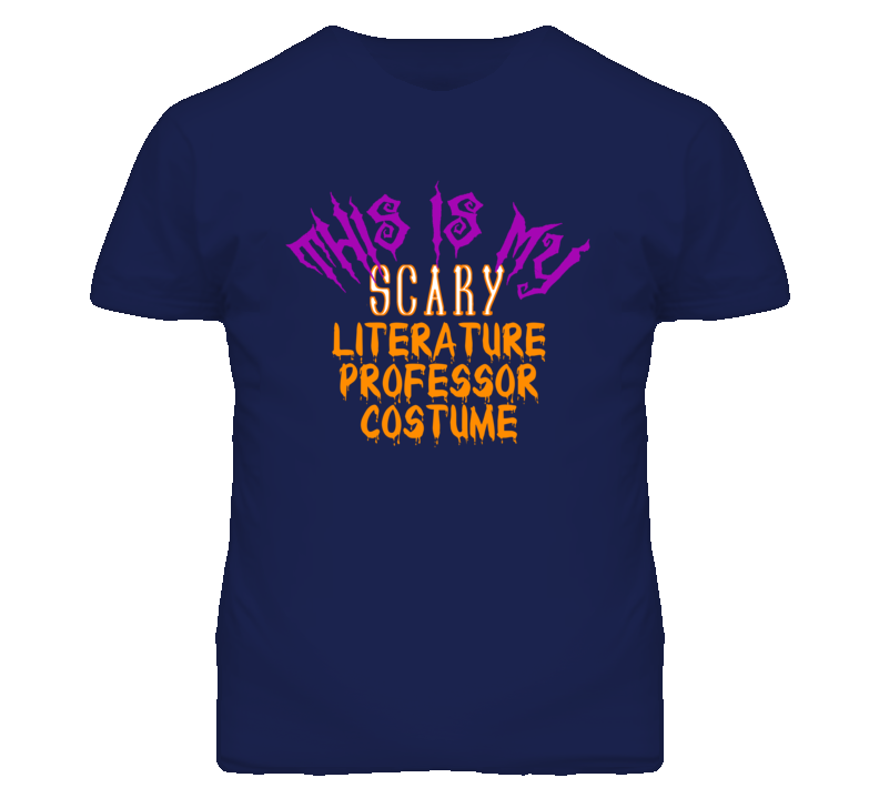 This Is My Scary Literature Professor Costume Funny Halloween T Shirt