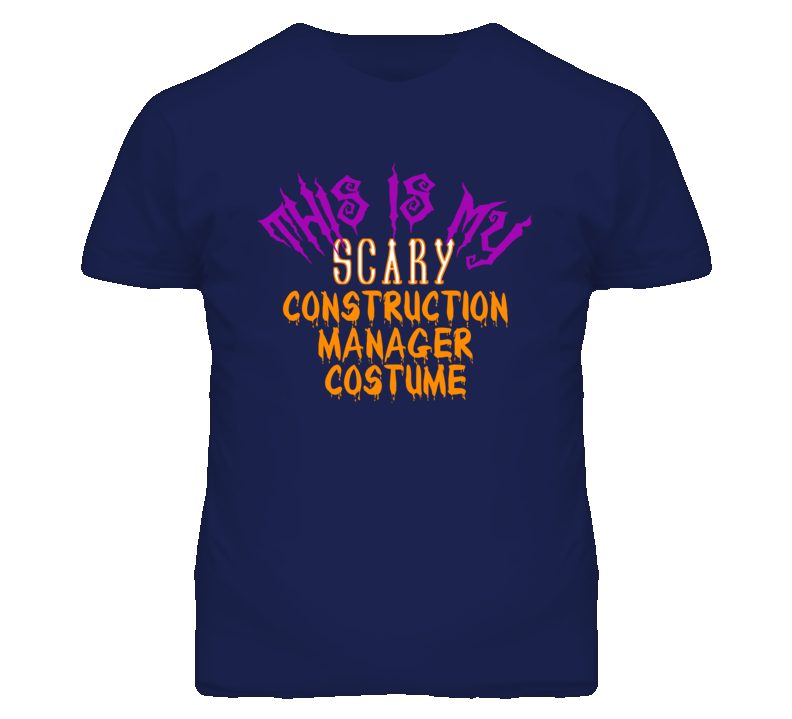 This Is My Scary Construction Manager Costume Funny Halloween T Shirt