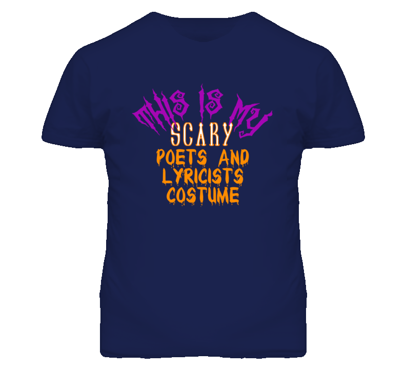 This Is My Scary Poets and Lyricists Costume Funny Halloween T Shirt