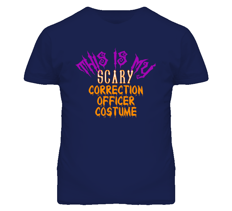 This Is My Scary Correction Officer Costume Funny Halloween T Shirt