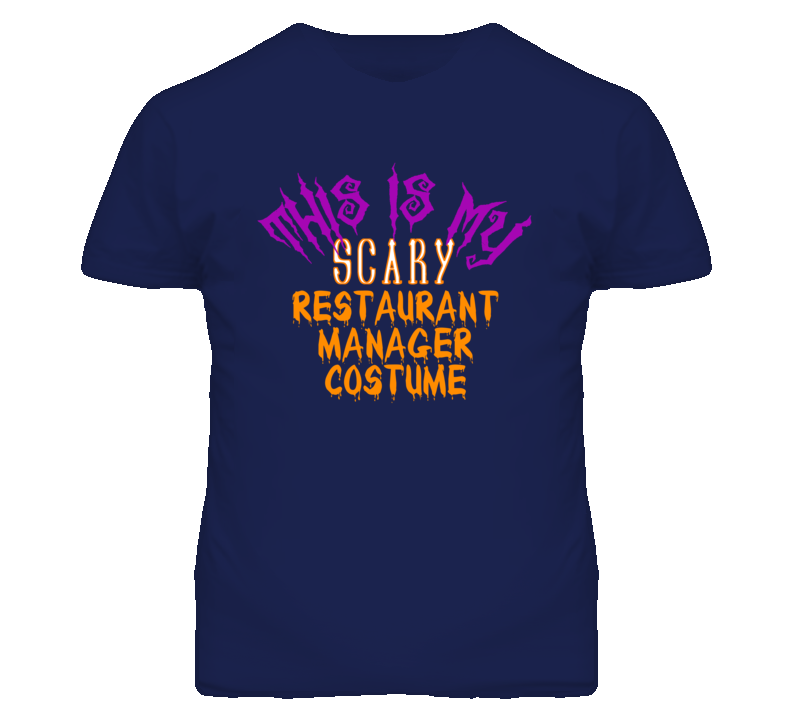 This Is My Scary Restaurant Manager Costume Funny Halloween T Shirt