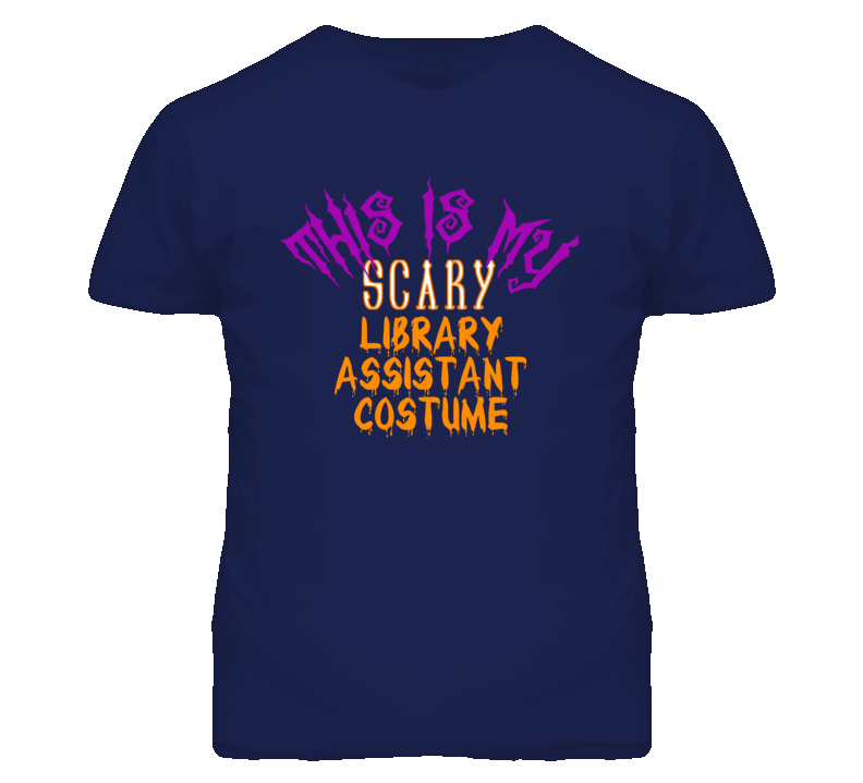 This Is My Scary Library Assistant Costume Funny Halloween T Shirt