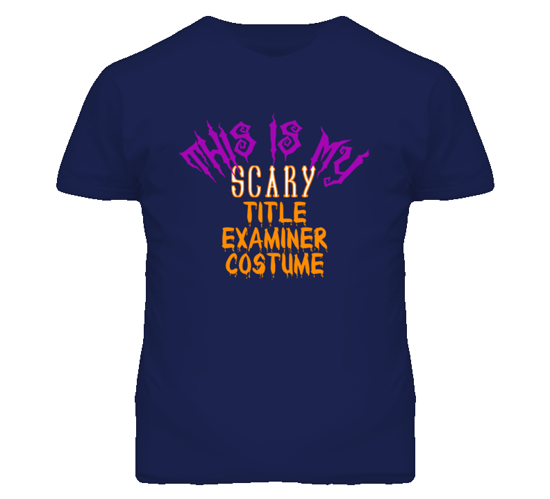 This Is My Scary Title Examiner Costume Funny Halloween T Shirt