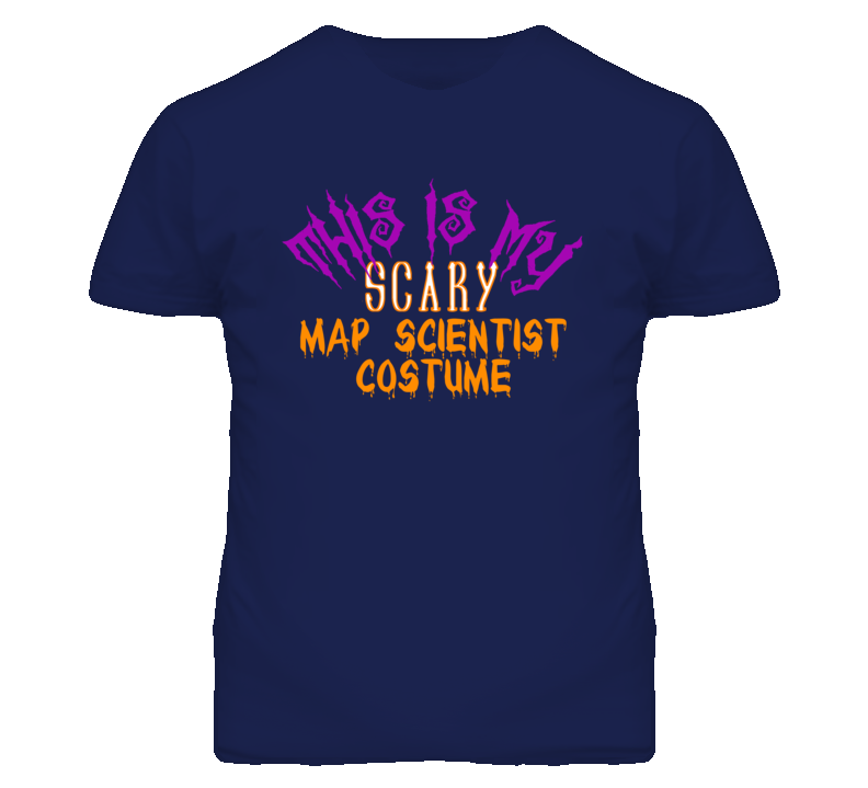 This Is My Scary Map Scientist Costume Funny Halloween T Shirt