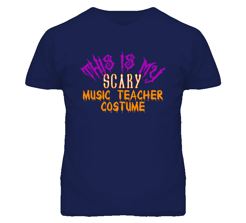 This Is My Scary Music Teacher Costume Funny Halloween T Shirt