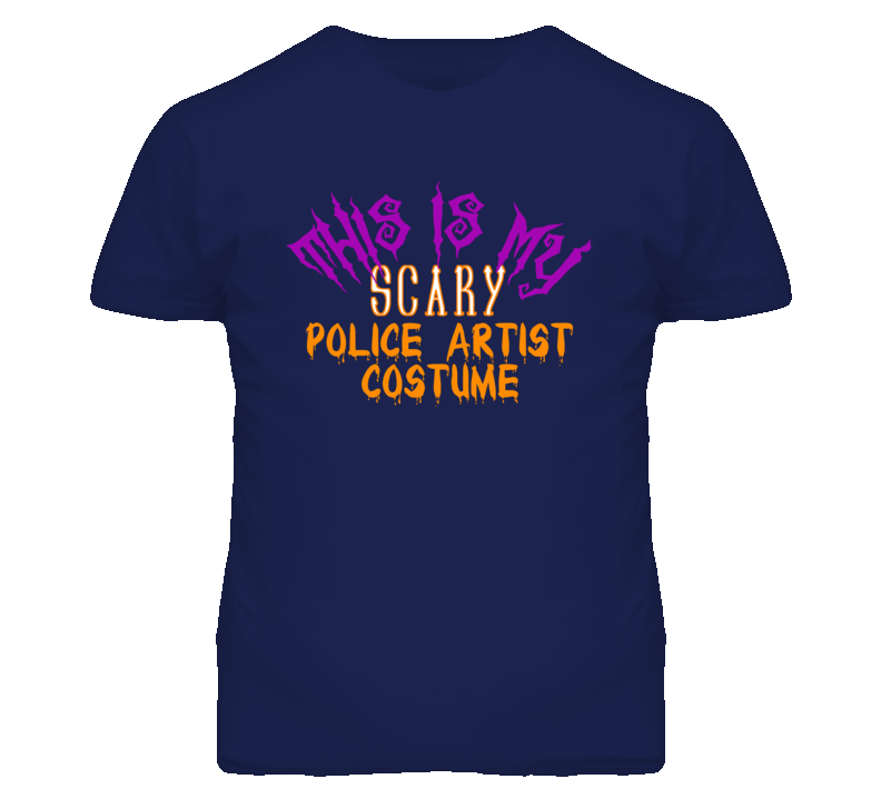 This Is My Scary Police Artist Costume Funny Halloween T Shirt