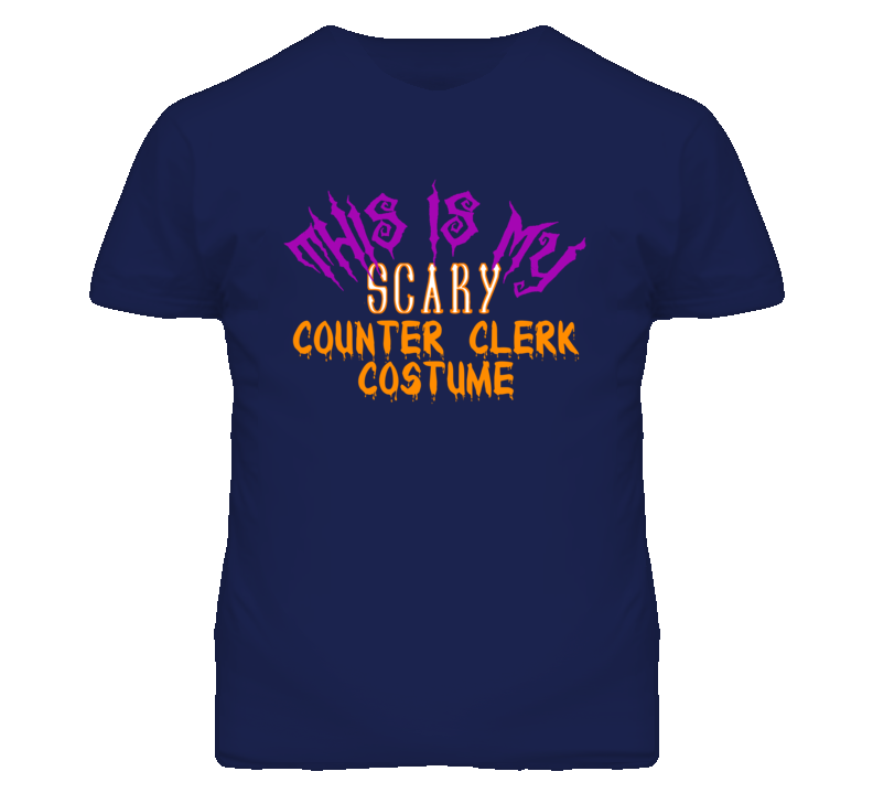 This Is My Scary Counter Clerk Costume Funny Halloween T Shirt