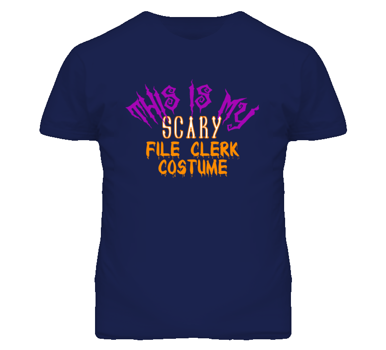 This Is My Scary File Clerk Costume Funny Halloween T Shirt
