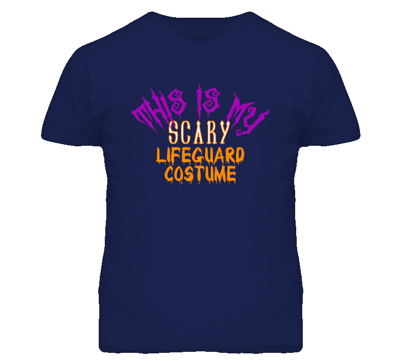 This Is My Scary Lifeguard Costume Funny Halloween T Shirt